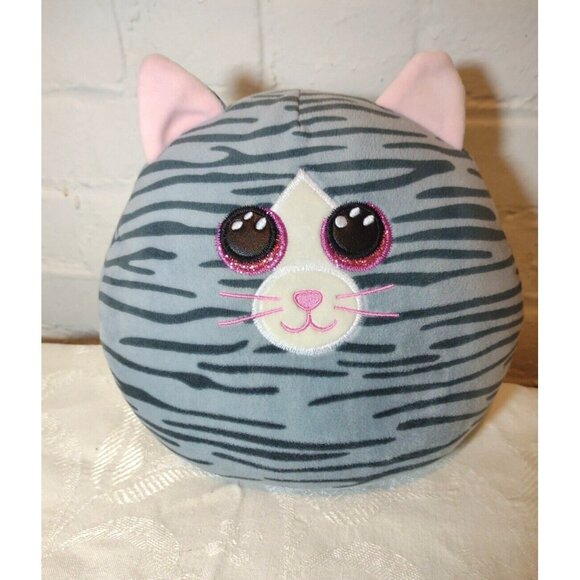 Beanie Boos Squish-a-Boo - Kiki the Grey Cat 10" Plush Stuffed Animal - Picture 1 of 6